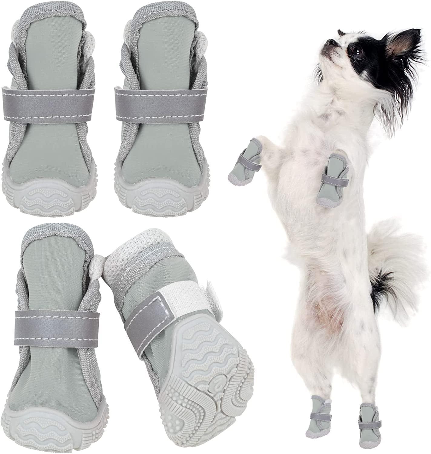 MORVIGIVE Small Dog Shoes for Hot Pavement Winter Snow, Soft Dog ...