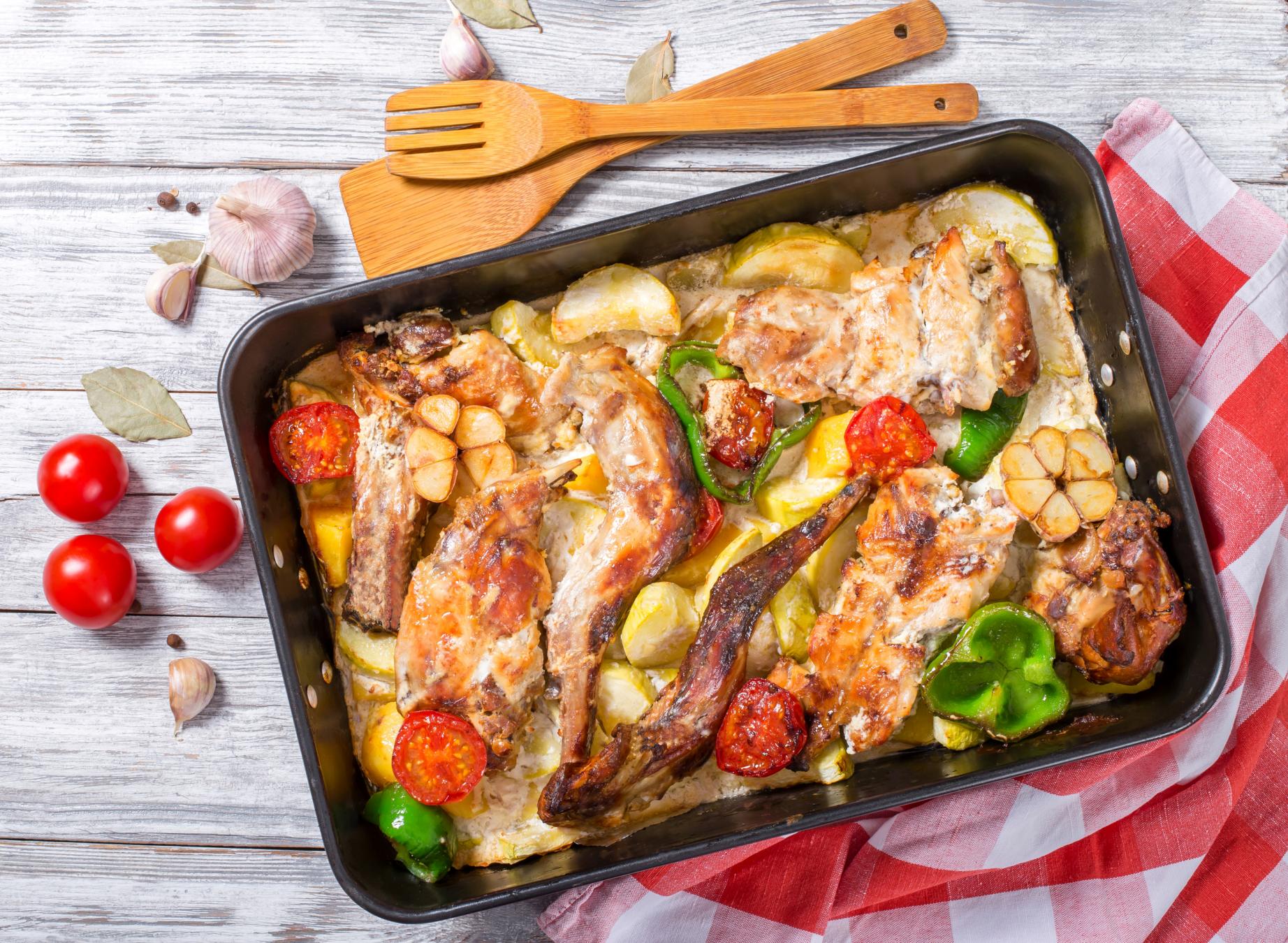 coniglio con verdure, piatto tipico di malta